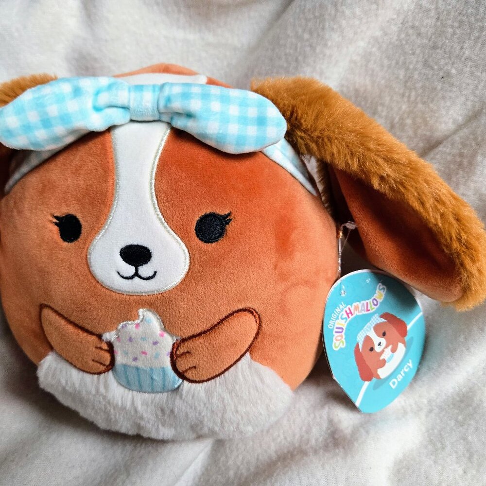 9 Inch Squishmallow Darcy with Headband and Cupcake With Hang Tag